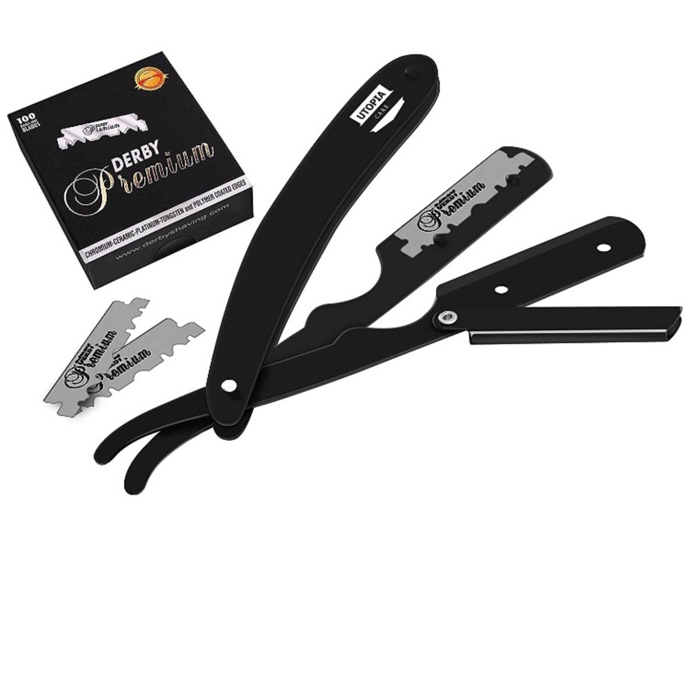 Brand New Straight Edge Razor w/100 Derby Blades